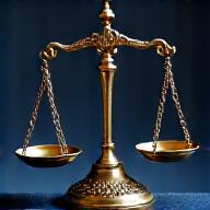 Classic British legal scales of justice